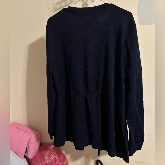 Koi “Claire” Floral Jacquard Knit V-Neck Cardigan Sweaters - Picture 2 of 7